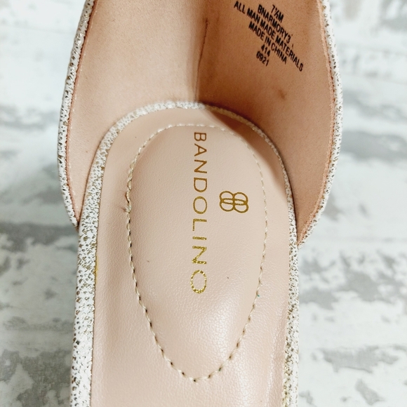 New Bandolino Armory 3 Silver Open Toe Ankle Strap Heeled Sandals C501 - Picture 10 of 12